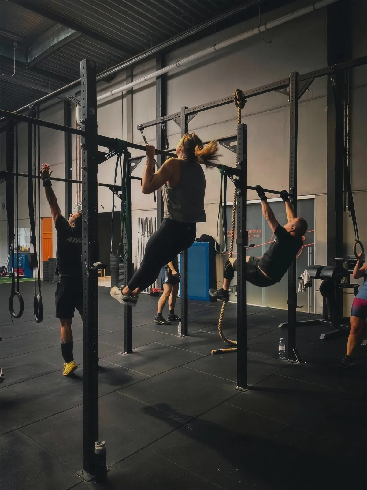 Leden aan de pull-up bar bij Effort