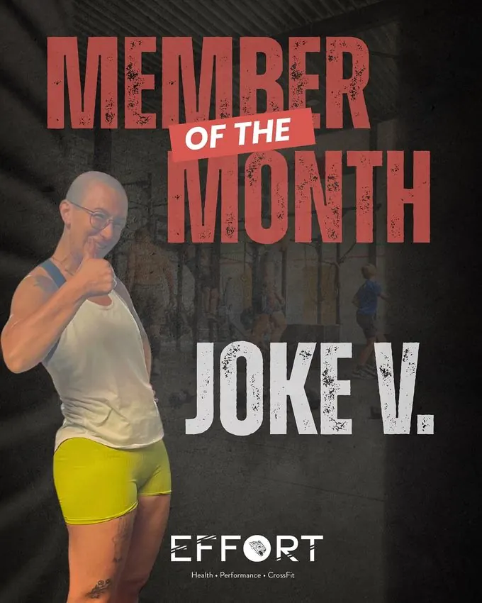 Joke, Member of the Month september 2025 bij Effort