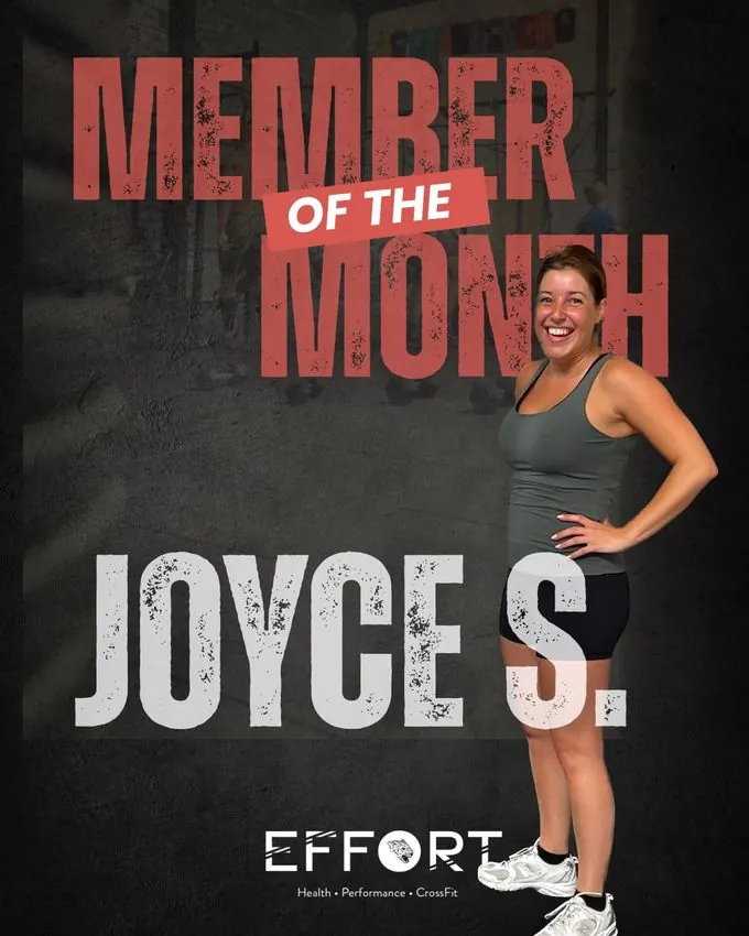 Joyce, Member of the Month december 2025 bij Effort