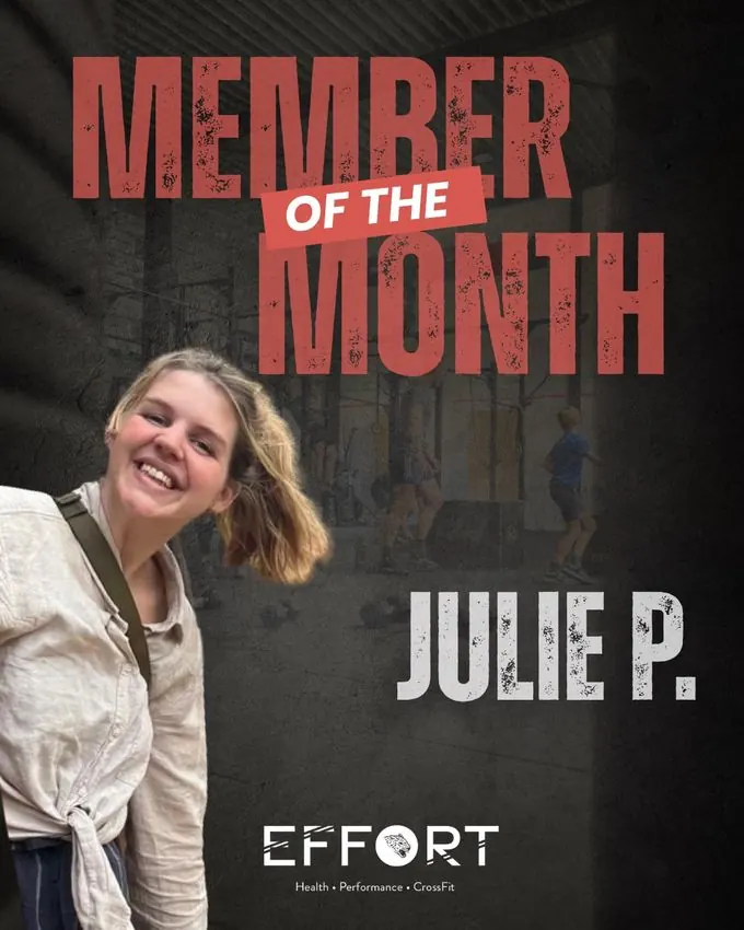 Julie, Member of the Month februari 2026 bij Effort